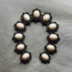 Southwestern style squash blossom pendant